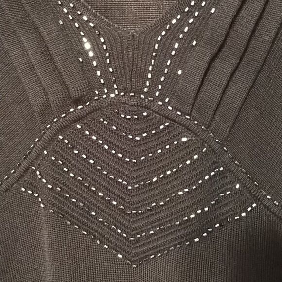 Emma & James sz 2XL black beaded shirt (440) - Picture 2 of 4